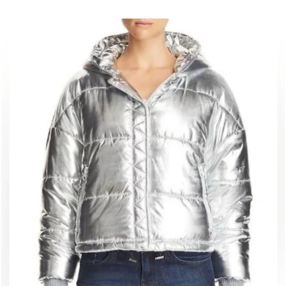Splendid Silver Puffer Jacket
